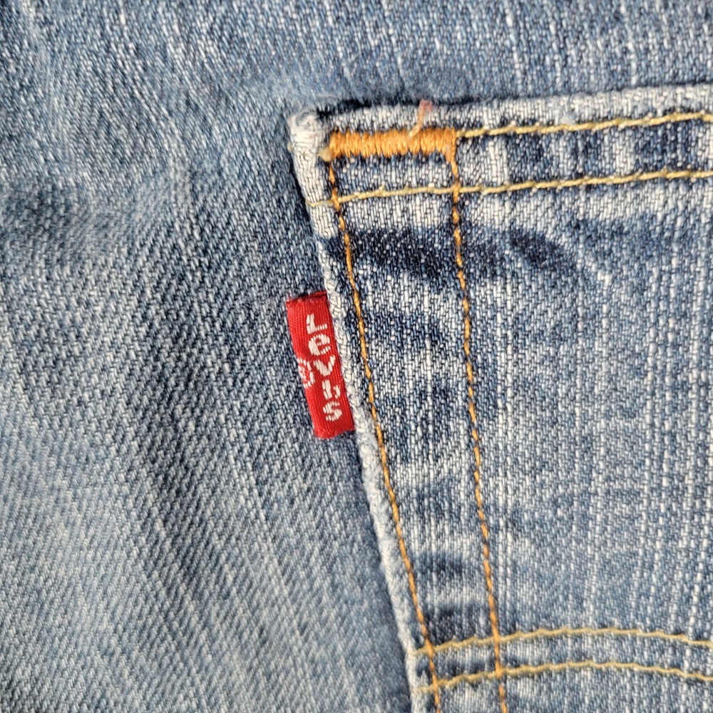 Levis 505 Regular Fit Jeans‎ Mens 36x32 Blue Medium Wash Straight Leg Denim - Picture 14 of 16